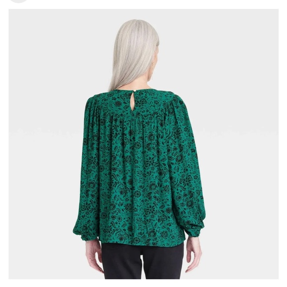2 for $15 - NWT Knox Rose Bishop Long Sleeve Blouse - Picture 3 of 8